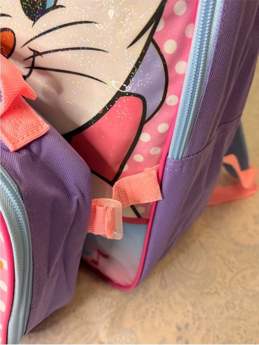 Marie The Aristocats 2 Piece Standard Backpack and attachable Lunch Bag Set